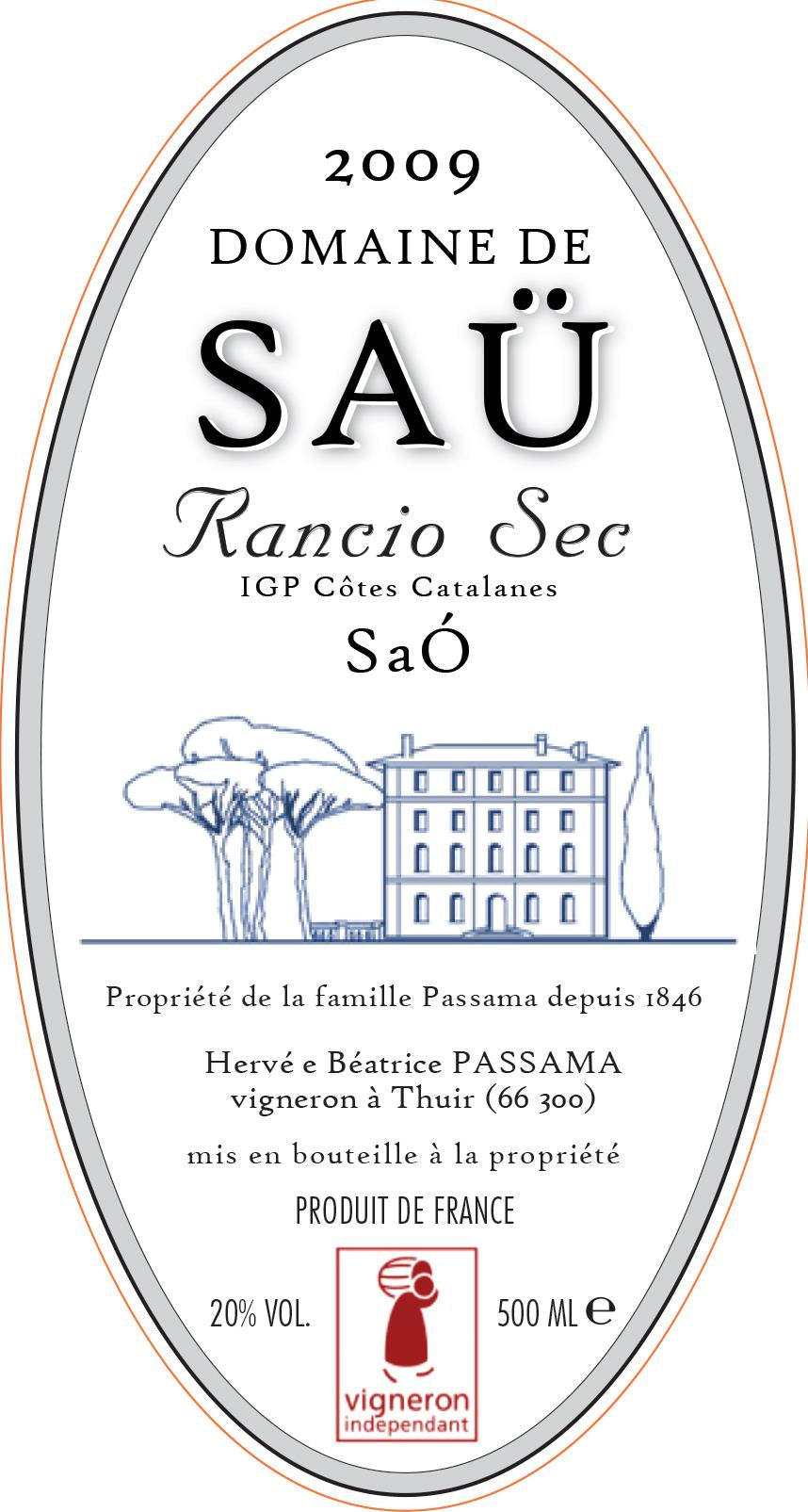 Domaine de Sau Côtes Catalanes Saó Rancio Sec, Liquor Cave