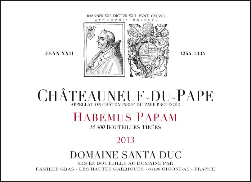 Domaine Santa Duc Châteauneuf-du-Pape Habemus Papam, Liquor Cave